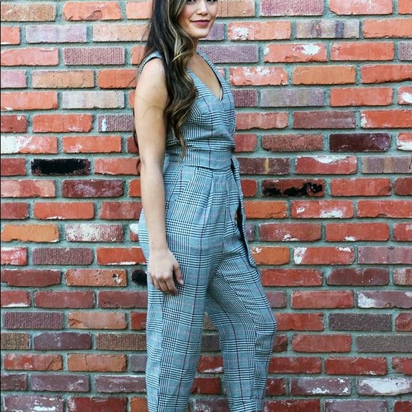 Plaid Lush Jumpsuit - Picture 3 of 4